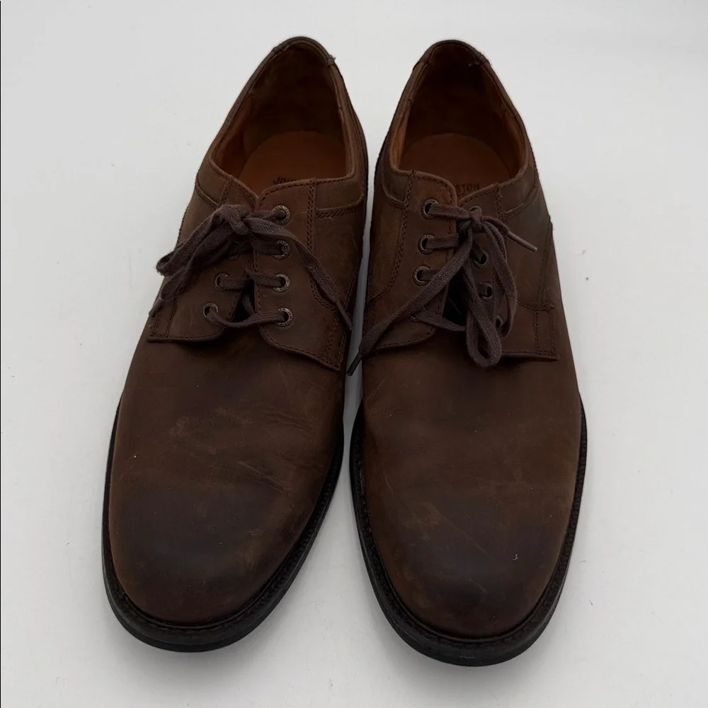 Johnston & Murphy Dark Brown Leather Oxfords Mens 10.5M casual office retro Y2K